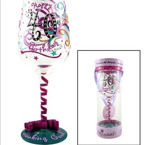 New ‘HAPPY 40ish BIRTHDAY’ Stemmed Wine Glass, by TOP SHELF